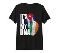 Irish and Cuban Mix DNA Flag Heritage Gift Premium T-Shirt