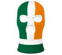 Irish Balaclava Ireland Flag, Tri-Colour Striped Face Mask, Breathable, Stretch Fit for Winter, Festivals & Urban Style, Green White Orange, Band Merch
