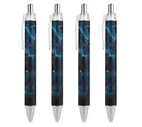 Irish Ballpoint Pens Retractable Blue Ink Ball Point Pen Smooth Writing Work Pen 4 PCS