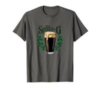 Irish Beer Split The G Shamrock Pint T-Shirt