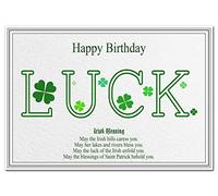 Irish Birthday Cards - Funny Humour Unusual Designs - Happy Wishes Greetings for Men Women & Kids - Special Ireland theme - Blank inside to write own message