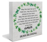 Irish Blessing Decor Rustic St. Patricks Day Decor Irish Blessings Wood Sign St Patricks Day Decorations,5x5 inch