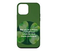 Irish Blessing Heaven Half Hour Before Devil Knows clover Case for iPhone 12 mini