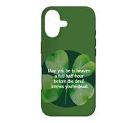 Irish Blessing Heaven Half Hour Before Devil Knows clover Case for iPhone 17
