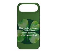 Irish Blessing Heaven Half Hour Before Devil Knows clover Case for iPhone Air