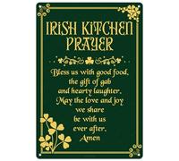 Irish Blessing Metal Sign Wall Decor Irish Kitchen Prayer St Patricks Day Shamrock Print Art Poster for Home Cafe Bar Pub Door Porch Yard Vintage Decorations Aluminium Hanging Plaque 8×12 Inch