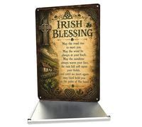 Irish Blessing Metal signWall Art | Traditional Celtic Home Decor, Irish Prayer Rustic Metal Sign | Celtic Cottage Wall Decor