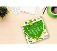 Irish Blessing Mug & Coaster Gift Set St Patrick's Day Luck Prayer Coffee Gifts