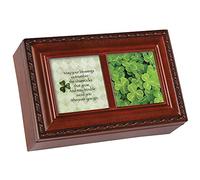 Irish Blessing Petite Woodgrain Music Box Plays "Irish Lullaby"