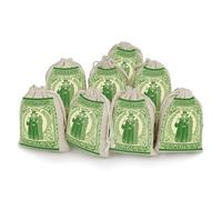 Irish Blessing St Patrick's Day 8 PCS Cotton Drawstring Bags Reusable Muslin Bags Natural Cotton Bag with Drawstring Small Jewelry Pouch for Party Wedding Fabric Gift Bag for Spice Herb Candy Soap