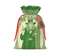 Irish Blessing St Patrick'S Day Christmas Drawstring Gift Bags Reusable Christmas Wrapping Bag W/Tags 4.7x6.9 Inch Xmas Treat Pouch Goody Bags Candy Treat Bag For Xmas Holiday Presents Party Favor