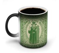 Irish Blessing St Patrick's Day Magic Color Changing Mug 11 Oz Reveals Surprise Design with Hot Coffee Heat Sensitive Black Ceramic Cup Fun Novelty Gift for Christmas Birthday Office for Men Women