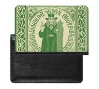 Irish Blessing St Patrick's Day Passport Cover Family Printed Leather Passport Holder Minimalist Front Pocket Slim Travel Wallet Cover Case Lightweight Credit Card Holder for Women Men