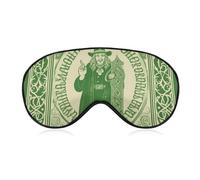 Irish Blessing St Patrick's Day Sleep Mask Light Block-Out Eye Mask for Side Sleeper Pressure-Free Soft Night Blindfold with Adjustable Strap Breathable Sleep Eye Cover for Travel