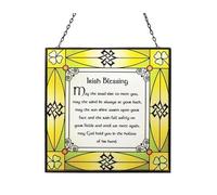 Irish Blessing Stained Glass Window Plaque