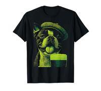 Irish Boston Terrier and Beer Drinking Humor St Patricks Day T-Shirt