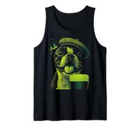 Irish Boston Terrier and Beer Drinking Humor St Patricks Day Tank Top