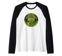 Irish Brigade Civil War NY MA PA Celtic Cross Raglan Baseball Tee