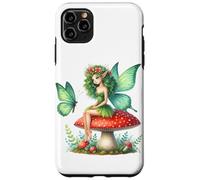 Irish Butterfly Fairy on Red Mushroom March Holiday Floral Case for iPhone 11 Pro Max