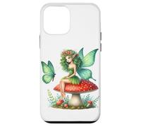 Irish Butterfly Fairy on Red Mushroom March Holiday Floral Case for iPhone 12 mini