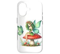 Irish Butterfly Fairy on Red Mushroom March Holiday Floral Case for iPhone 17
