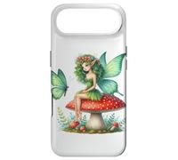 Irish Butterfly Fairy on Red Mushroom March Holiday Floral Case for iPhone Air