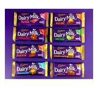 Irish Cadbury Dairy Milk Chocolate 8 Pack - Dairy Milk, Tiffin, Turkish Delight, Mint Crisp ,Golden Crisp, Fruit & Nut, Wholenut Bar and Caramello from Ireland