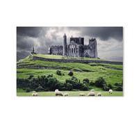 Irish Castle Cloud Goat，Jigsaw Puzzles for Adults 1000 Piece, Classic Puzzle Teens Boys Girls Puzzles Sturdy Tight Fitting Pieces,Letters On Back for Ideal Challenging And Gift（52x38cm）-F1