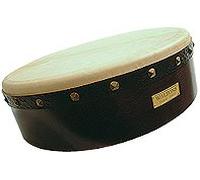 Irish Celtic Bodhrán Drum 15 Inch Tunable Dark Mahogany Wood Frame with Natural Goat Skin Head, Traditional Irish Frame Drum with Beater and Tuning Key - Waltons