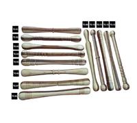 Irish Celtic Bodhrán Drum Beater - Handcrafted Mixed Wood Two-Knob Stick, 9.1" Length - rosewood drum beater-tipper beater (TC 09)