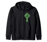Irish Celtic Cross - Celtic Symbols - Catholic Ireland Zip Hoodie