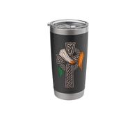 Irish Celtic Cross - Ireland Flag - St Patricks Day Stainless Steel Insulated Tumbler