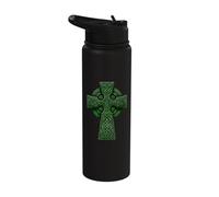 Irish Celtic Cross Knot Christian Holy Trinity Scottish Celt Stainless Steel Insulated Water Bottle