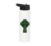 Irish Celtic Cross Knot Christian Holy Trinity Scottish Celt Stainless Steel Insulated Water Bottle