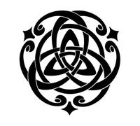 Irish Celtic Cross Talisman Ornament Wall Decals PVC 54x55.2cm Multi Color Selection Large Black