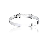 Irish Celtic Design/Claddagh Design Expanding/Expandable/Adjustable Bangle Bracelet for Baby/Child/Children/Women - 925 Sterling Silver - Childrens Jewellery