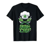 Irish Chef St Patricks Day Cooking Lucky Chef Shamrock T-Shirt
