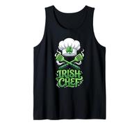 Irish Chef St Patricks Day Cooking Lucky Chef Shamrock Tank Top