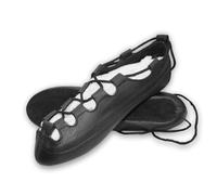 Irish Dance Shoes Dancing Pump Shoes - Soft Reel Leather Upper Loop Style - Leather Insole & Terry Towel Cotton Lining & Double Stitch Suede Outsole - Size Adult 10 (See Size Guide in Pictures) Black