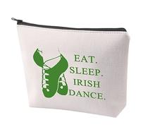 Irish Dance Survival Kit - Eat Sleep Irish Dance Makeup Bag with Zipper - Lover Teacher Coach Gift - Team Inspired Gift