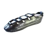 Irish Dancing Shoes Soft Leather Black Irish Dancing Pump Shoes Reel Pumps, Jig Flexible Full Sole Triditional Design (2 UK Girls)