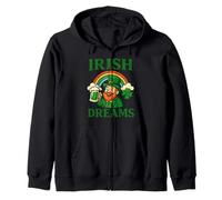 Irish Dreams Leprechaun Celebration Design Zip Hoodie