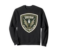 Irish Electrician Celtic Crest Shield Emblem Gaelic Graphic Sweatshirt