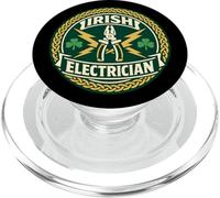 Irish Electrician Celtic Round Emblem Design PopSockets PopGrip for MagSafe