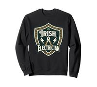 Irish Electrician Celtic Shield Emblem Graphic Design Sweatshirt