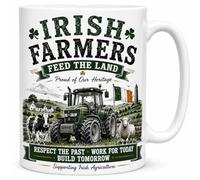 Irish Farmers Feed The Land Farming Pride Ceramic Coffee Mug Agriculture Heritage Gift Mug