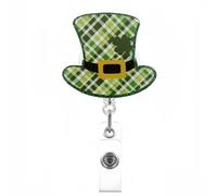 Irish Festival Badge Holder Retractable Badge Roll for Nurse Doctor Student Holder with Metal Clip Hospital Accessory