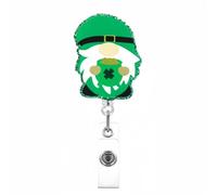 Irish Festival Badge Holder Retractable Badge Roll for Nurse Doctor Student Holder with Metal Clip Hospital Accessory