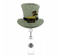 Irish Festival Badge Holder Retractable Badge Roll for Nurse Doctor Student Holder with Metal Clip Hospital Accessory