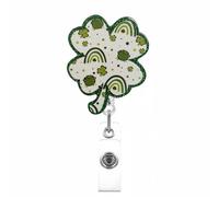 Irish Festival Badge Holder Retractable Reel with Metal Clip Doctor Nurse for Office Retractable Badge